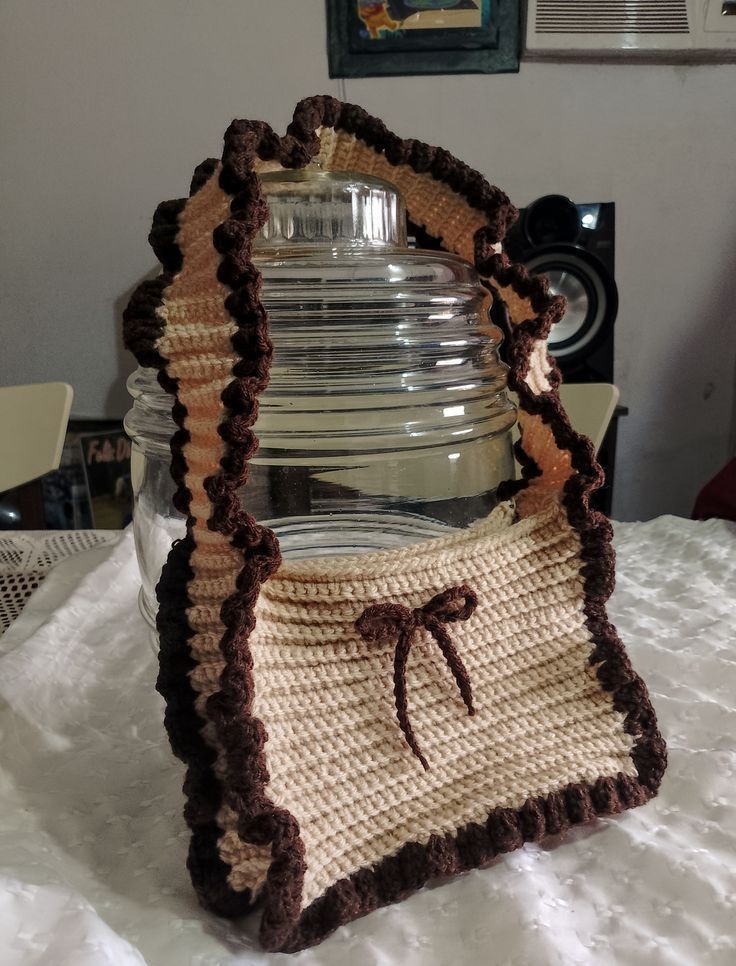 Handmade Yarn Bag | Crochet Ruffle Shoulders Bag | Daily Use | Off-white