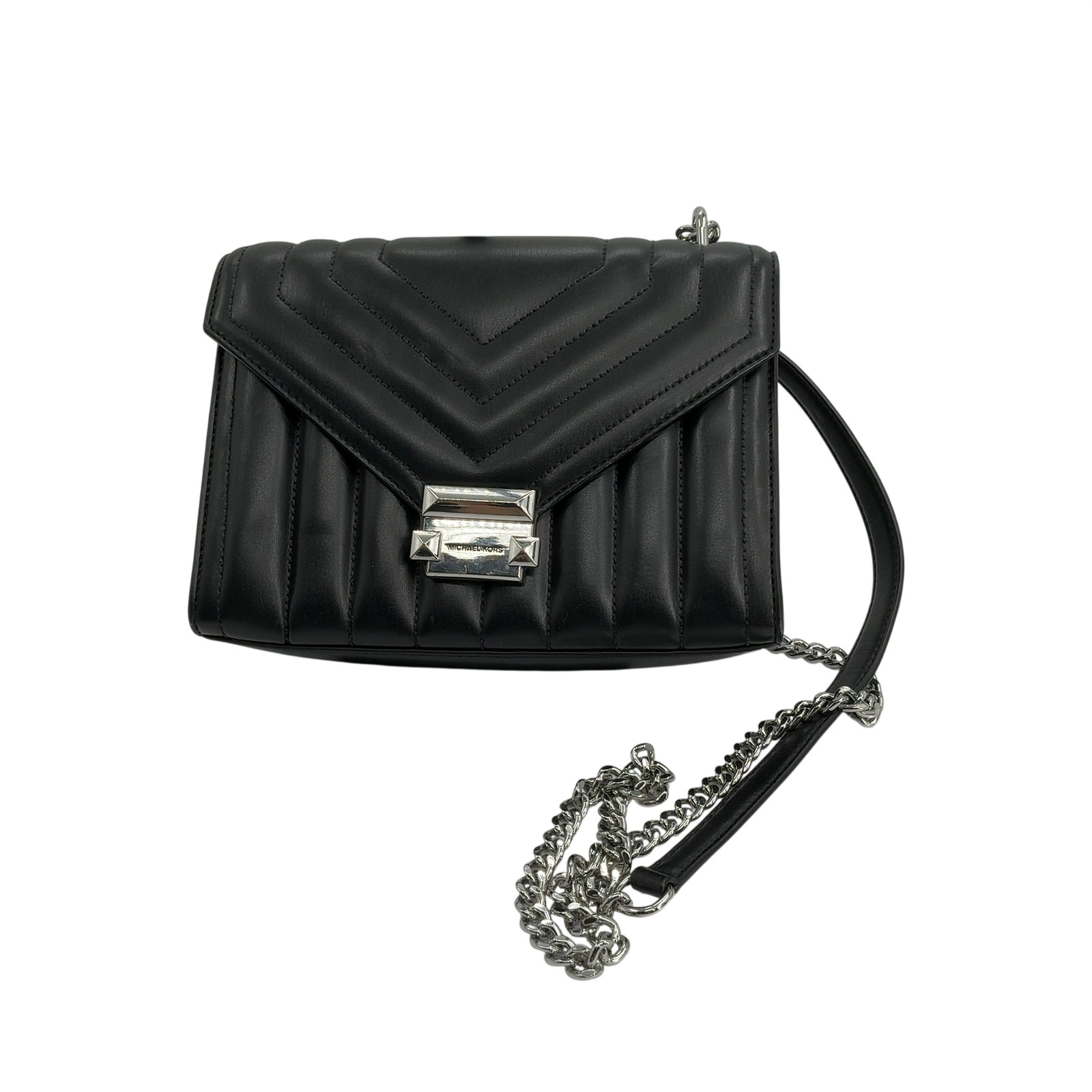 Michael Kors Women Whitney Medium Quilted Shoulder Bag Black OS