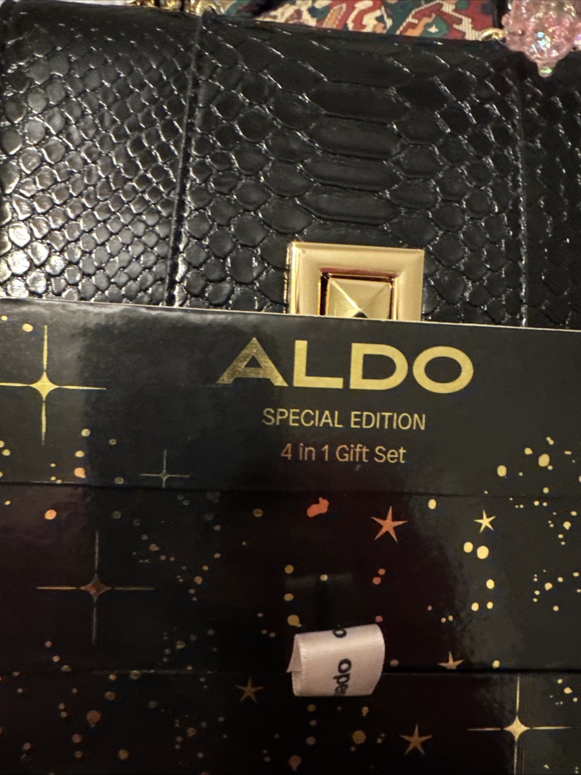 Aldo Special Edition 4 in 1 Gift Set Crossbody Bag With Accessories Black NWT