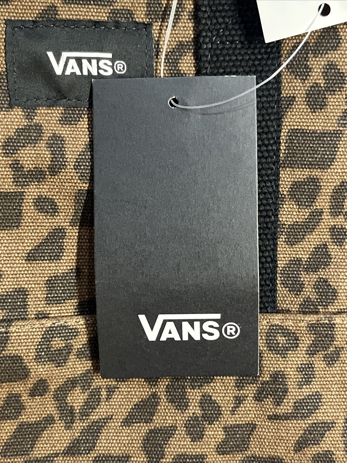 Vans Lil Pergs Tote Bag Small Crossbody Canvas Brown Dachshund Print 8x7x3 New